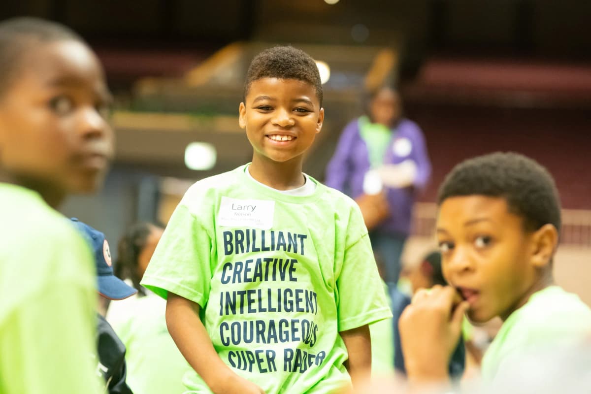 Boys at a Chicago Black Boy Literacy Campaign reading event